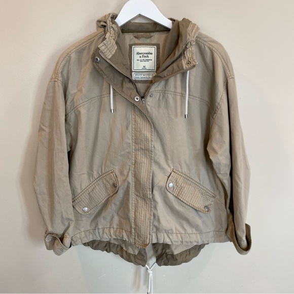 Abercrombie & Fitch Jackets & Blazers - Abercrombie And Fitch Military Jacket Utility Outerwear Khaki women’s Medium Y2K